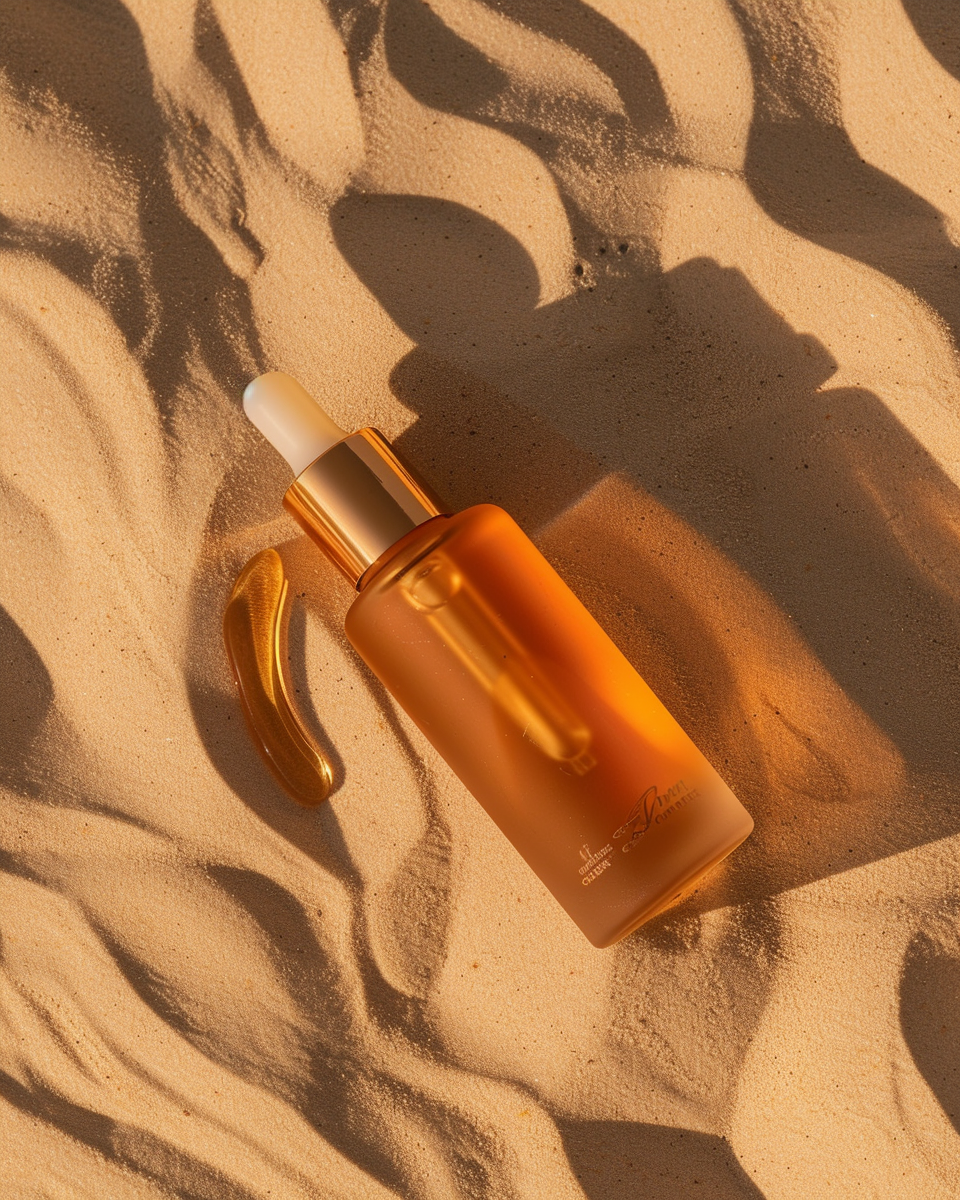 Dark Spot Correcting Serum on warm sand